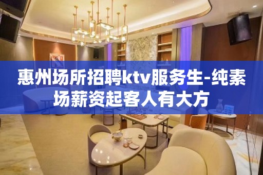 惠州场所招聘ktv服务生-纯素场薪资起客人有大方
