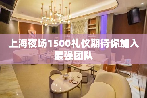 上海夜场1500礼仪期待你加入最强团队